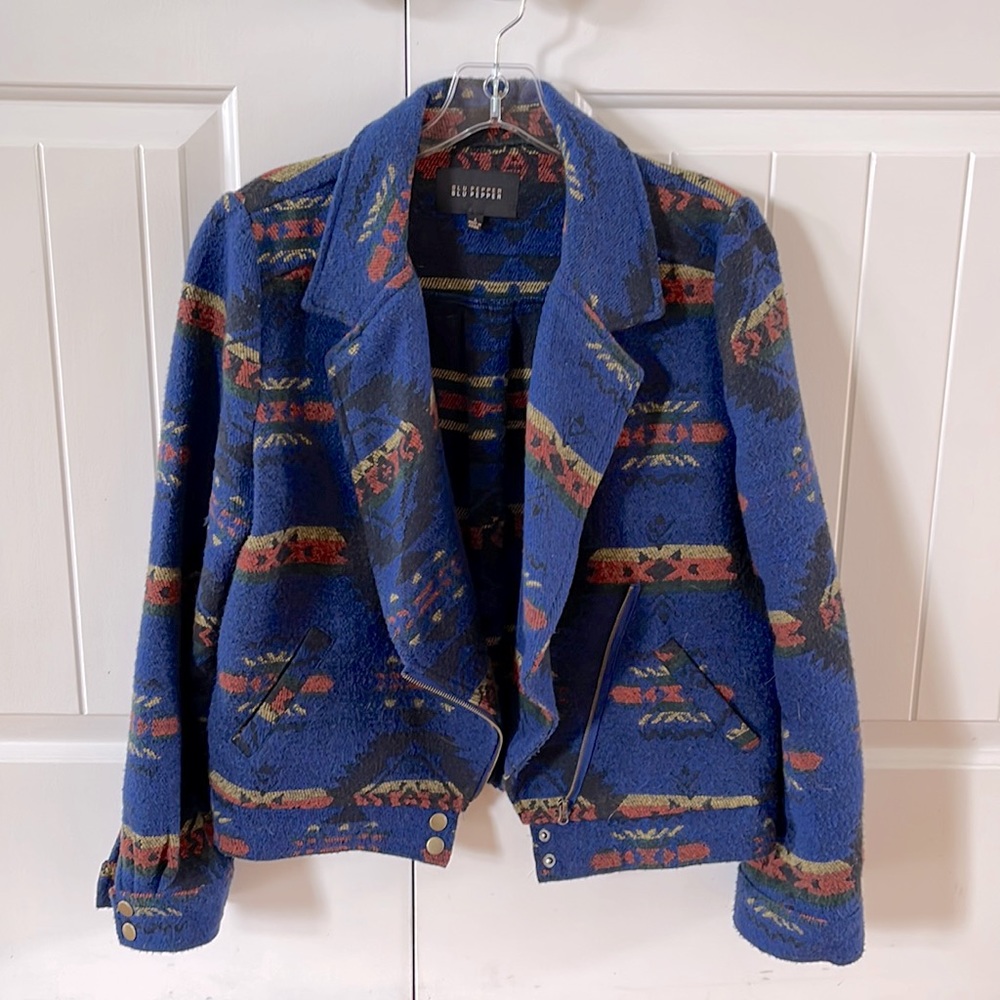 Blu Pepper | Aztec Pendleton Inspired Wool Bomber… - image 1